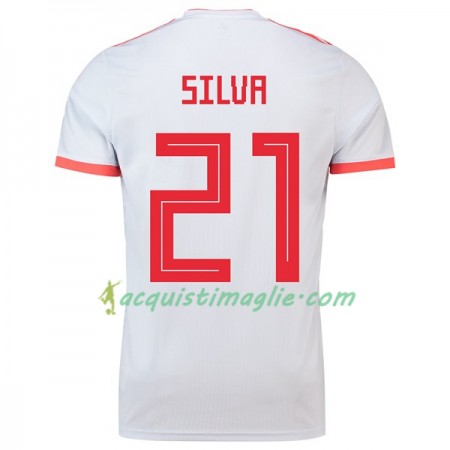 Divisa di Calcio Spagna Silva 21 Trasferta Mondiali 2018